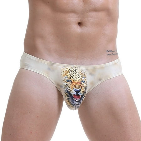 

Dadaria Underwear for Men Pack Men Brand Print Cotton Soft Breathable Pouch Boxer Underpants Underwear Yellow M Men