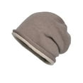 thumbnail image 4 of Xfvqtps Womens Beanie Slouchy Knit Cuffed Solid Color Stretch Soft Thick Windproof Coldproof Warm Outdoor Fall Winter Skull Cap Khaki, 4 of 5