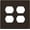 Brown, variant on Enerlites 8822-W 2-Gang Duplex Outlet Wall Plate Cover, Standard Size, Unbreakable Polycarbonate, White - 10 Pack