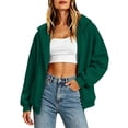 thumbnail image 6 of Enjoytime Womens Hoodies Long Sleeve Casual Zip Up Sweatshirt Fall Fashion Solid Color Lightweight Hoodie Jacket, 6 of 8