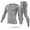 Grey, variant on 2 Sets Men Thermal Underwear Set TeqHome Cotton Long Johns Pants Long Sleeve Soft Underwear Kit Top and Bottom Winter Sports Suits Black 2XL