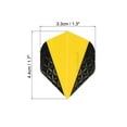 thumbnail image 2 of Uxcell Dart Flights, 6 Pack PET Standard Darts Accessories, Black, Gray, Yellow, 2 of 5