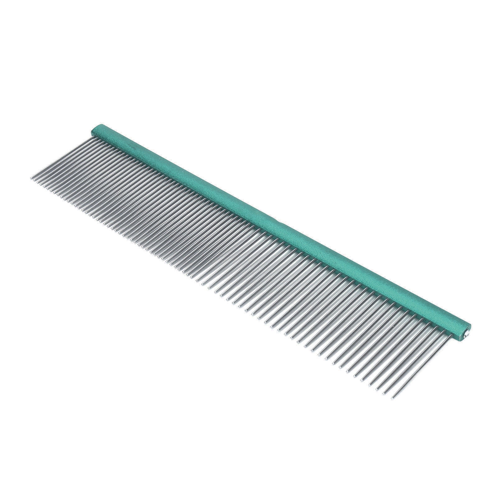 Dog Grooming Comb Prevents Static Pet Steel Comb Ergonomic Handle Massage Rounded Ends Safe For Short Haired Breeds Red 16cm 6.3in Purple
