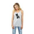 thumbnail image 2 of Thread Tank Yorkie Terrier Dog Silhouette Women's Sleeveless Flowy Racerback Tank Top Sport Grey Small, 2 of 5