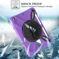 thumbnail image 3 of Dteck Case For Apple iPad 10.2" 8th Generation 2020 Released,Shockproof Armor Rugged Rubber Hard Back Heavy Duty Protective Hard Strap Kickstand iPad 7th Gen 10.2" 2019 Cover,Purple, 3 of 6