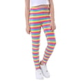 thumbnail image 4 of HDE Girl's Leggings Holiday Stretchy Full Ankle Length Striped Tights Candy Stripes XL, 4 of 6