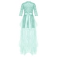 thumbnail image 4 of YONGHS Robe de Demoiselle d'Honneur Sans Manches en Dentelle à Sequins pour Filles Robe de Mariage Robe de Bal pour Enfants Vert Menthe 10, 4 of 5