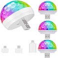 thumbnail image 1 of Lmaytech Mini bola de discoteca USB, luces de fiesta activadas por sonido, luces estroboscópicas para escenario de DJ, luces LED portátiles para atmósfera de coche, para fiestas navideñas, fiestas, ba, 1 of 5