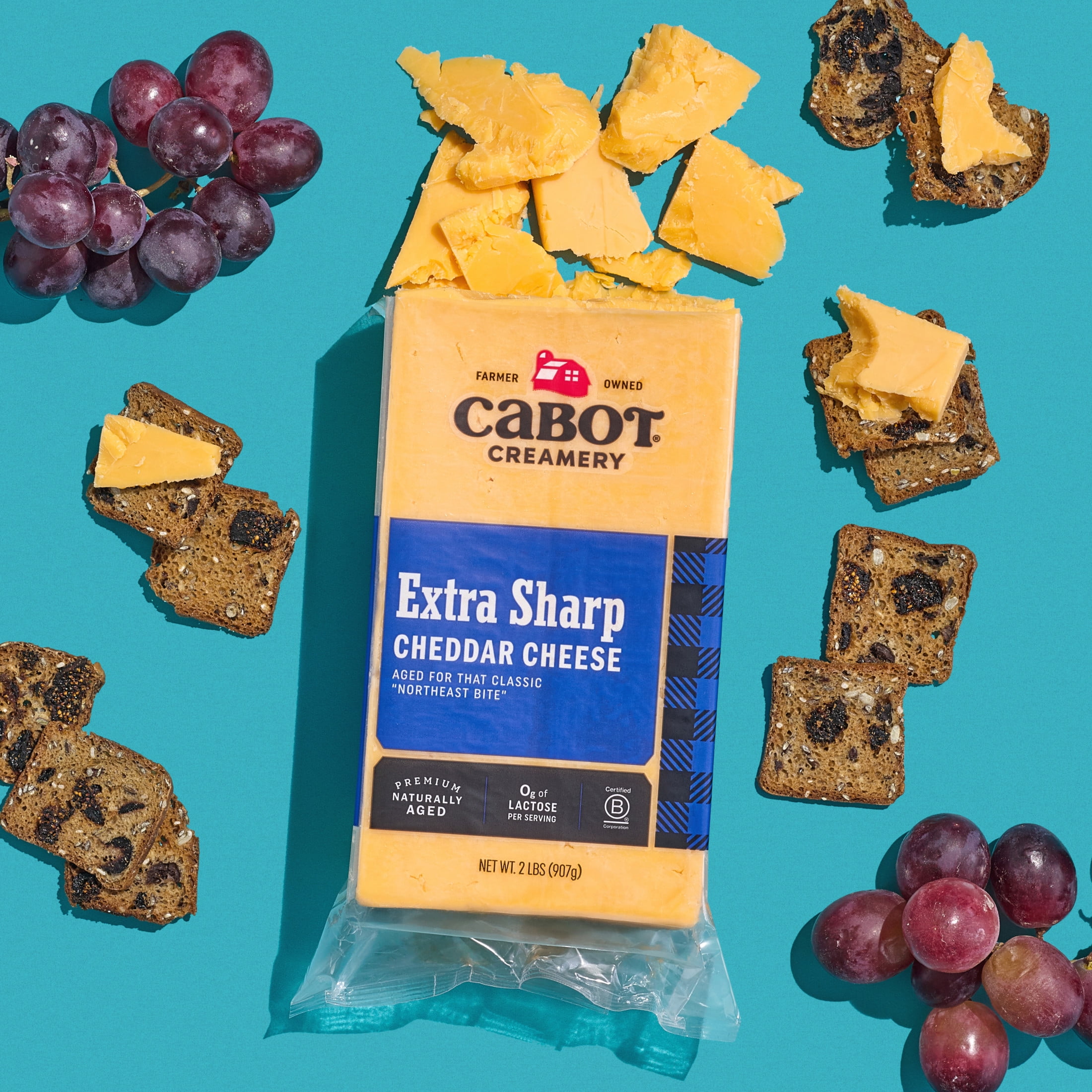 Cabot Creamery Extra Sharp Yellow Cheddar Cheese Block 2 lb (Refrigerated)