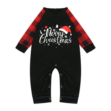 HAiming Christmas Pajamas for Family Holiday Pjs Printed Long Sleeved Crewneck Tops and Pants Matching Sets Sleepwear
