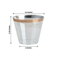 thumbnail image 3 of Efavormart 12 Pack 10 oz Rose Gold Plastic Cups Disposable Cups Rimmed Design For Wedding Decoration, 3 of 10