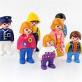 thumbnail image 4 of Mini estatuilla de Playmobil para niños, figuras de acción originales para niñas, juguete de navidad para estudiantes de escuela, Fille Enfant3484, 4 of 5