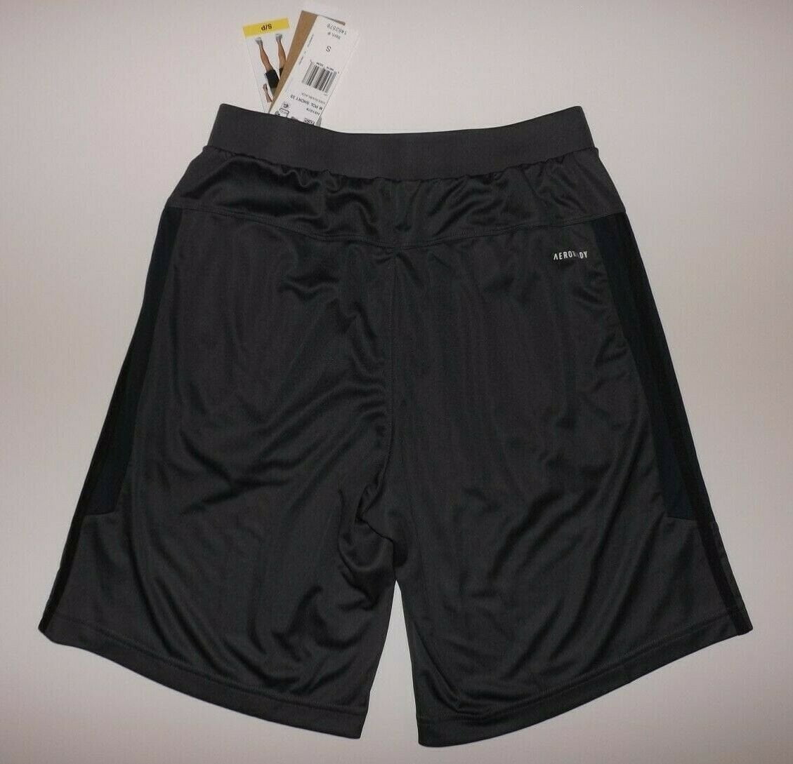 Adidas Mens Gray Black Blue Athletic POL 3S Shorts NWT MENS S Small