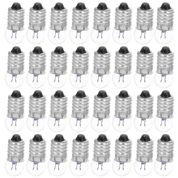 Masteelf 50pcs Miniature Screw Base Light Bulbs 2.5V E10 Mini Light Bulbs Mini Screw Base Light Bulbs for Student Electrical Experiments Bright Low Voltage for Flashlights DIY Kits