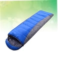 thumbnail image 4 of Raindrops 1Pc Winter Sleeping Bag for Adults Waterproof Lightweight Blue with Drawstring Hood for Camping, 4 of 8