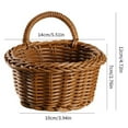 thumbnail image 2 of Wall Hanging Basket Wicker Woven Storage Basket Handmade Willow Planter Basket Farmhouse Flower Vase with Handle for Home Garden Wedding Wall Decor, 2 of 5