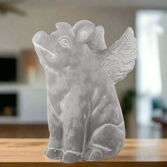 Lawra Cement Winged Piglet Figurine