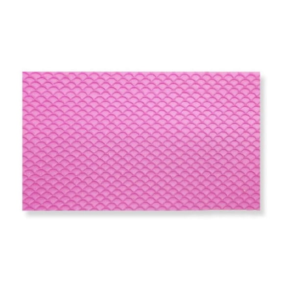 Mermaid Fin Fish Scale Pattern Silicone Mold | 6x3 inches