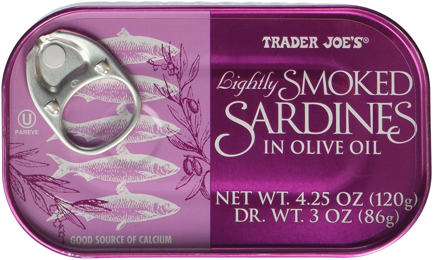 sardines from Trader Joe's make a great weight loss diet trick snack and food to have with omega-3