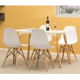 thumbnail image 2 of Bold Tones Mid-Century Modern DSW Shell Dining Chair, White (Set of 4), 2 of 5