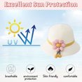 thumbnail image 4 of 52-54 cm circunferencia del sombrero sombrero para niños protector solar de verano sombrero de playa sombrero para el sol sombrero de paja sombrero de lavabo y bolsa de paja conjunto, 4 of 6