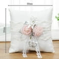 thumbnail image 1 of ziyahi Wedding Rings Pillow Jewelry Pillow Rings Bearer Cushion Vintage for Wedding with 2pcs Flowers, 1 of 9