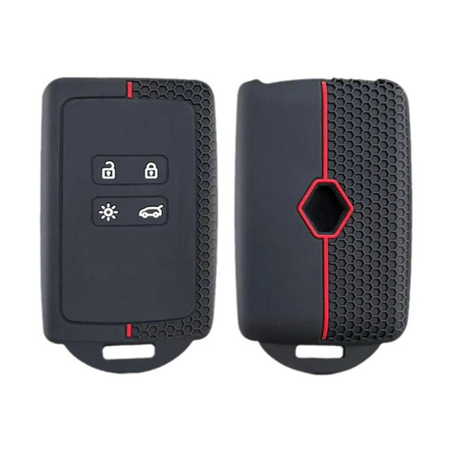 Universal Silicone Car Key Case Cover, Remote Fob Protector in Red & Blue, Soft Rubber Key Holder for Renault Austral & General Vehicle Use, Anti-Scratch & Durable