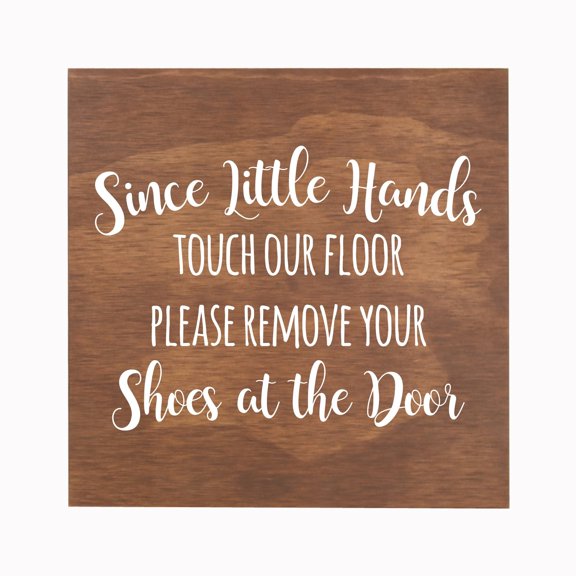 LifeSong Milestones Little Hands Shoe Rope Sign For New Home - Little Hands