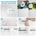 thumbnail image 4 of No Hook Shower Curtain, Abstract Flower Shower Curtains for Bathroom with See Through Top Window, Geometric Colorful Floral Leaf Plant Waterproof & Washable Bath Curtain Standard 72"x72", 4 of 9
