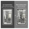 thumbnail image 7 of LED Bathroom Mirror with Black Frame, Front Light and Backlit, Stepless Dimmable, Anti-Fog, Shatter-Proof, Memory Function, 3 Colors, Double LED Vanity Mirror for Modern Bathrooms, 7 of 7