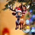 thumbnail image 4 of Harliver Christmas Hanging Decoration, Hanging Reindeer Ornament Crystal Acrylic Holiday Reindeer, Christmas Tree Accessories, Decorations for Xmas Tree Car Backpacks, 4 of 6