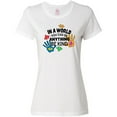 thumbnail image 3 of Inktastic In a World You Can Be Anything Be Kind Autism Awareness Women's T-Shirt, 3 of 5