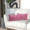 thumbnail image 6 of Hot Pink Cheetah Lumbar Throw Pillow Covers 12X20 In Set of 2 Leopard Rectangular Pillow Cases Animal Pillow Cover with Zipper Preppy Home Decor For Sofa Couch Housewarming Gift Bed Porch Outdoor, 6 of 6