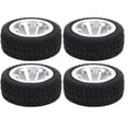 thumbnail image 4 of 4 piezas de accesorios para modelos de coche RC compatibles con neumáticos de aluminio WLtoys 1/28 K989-53 RC (plateados), 4 of 10