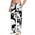 thumbnail image 2 of Daiia Seamless Pattern Cute Panda Men's Sleep Pant with Pockets and Drawstring,Pajama Pants-X-Large, 2 of 9