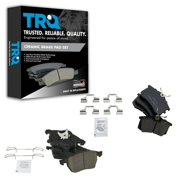 TRQ Front & Rear Ceramic Brake Pad Kit & for Audi A4 A6 Quattro VW Passat BFA13049