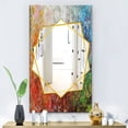 thumbnail image 3 of DESIGN ART Designart 'Board Stained Abstract Art' Modern Mirror - Frameless Contemporary Printed Wall Mirror 27.5in.x39.5in., 3 of 5