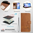 thumbnail image 2 of Allytechgroup for iPhone 17 Pro Max Flip PU Leather Wallet Case, Built-in Credit Card Slot Lanyard RFID Blocking Dust/Dirt Proof Shock-Absorbent Lightweight Non-Slip Protective Cover, Brown, 2 of 11