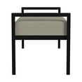 thumbnail image 4 of HomePop Modern Metal & Velvet Bench, 49.5"W x 17.25"D x 19"H, gray/Black, 4 of 7