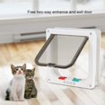 thumbnail image 4 of Porte pour Chat d'Intérieur, Porte pour Animaux Verrouillable à 4 Voies, Adaptée aux Chats et Petits Chiens, Porte Rabattable Intérieure/extérieure, Taille P, 4 of 8