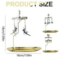 thumbnail image 3 of Gnwei Spinning Candle Holder with Tray, Gold Carousel Candle Spinner, Rotating Metal Tea Light Candle Holder for Table Centerpiece, Christmas, Valentine's Day, Party Decor, Gift, 3 of 9