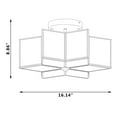thumbnail image 3 of Vanity Art 2 Light 16.14 Inches Unique Statement Star Semi Flush Mount Lighting | Modern Hanging Ceiling Lights Fixtures for Dining Room Living Room Bed Room Kitchen SYBG2602HS-BK, 3 of 5