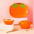 thumbnail image 1 of Bowayaoa Halloween Ceramic Pumpkin Tableware, Unique Holiday Breakfast Bowl for Milk Oatmeal, Festive Decor Gift, 1 of 7