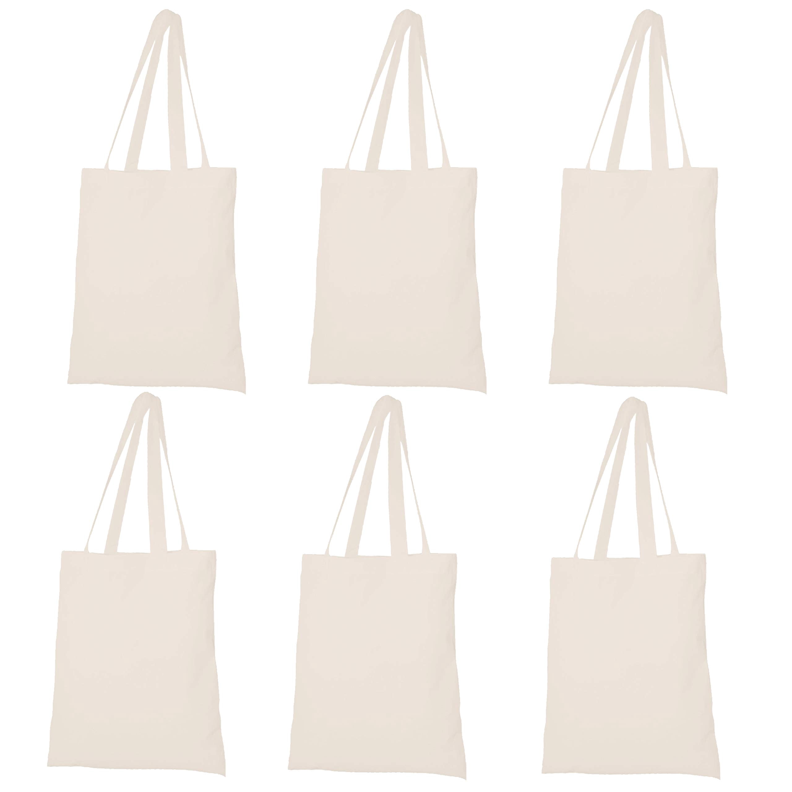 Sac Fourre-tout écologique 100% Coton Naturel - Beige - Longue Poignée D'épaule