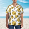 thumbnail image 4 of Lsque Gold Dots and Leaves pattern Hawaiian Shirt for Men, Unisex Summer Beach Casual Short Sleeve Button Down Shirts-XX-Large, 4 of 9