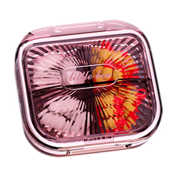 Portable Storage Box, Divided Compartments with Sealed Lids, Clear Transparent Organizer for Pills Vitamins and Small Items, Compact Leak-Proof Design for Travel Home Or Office Use