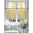 thumbnail image 6 of Sheer Curtains 45 Inches Long, Yellow Daisy Light Filtering Window Curtains for Living Room/Bedroom, Rustic Spring Floral Summer Botanical Rod Pocket Voile Sheer Curtain Drapes, 52"W x 45"L, 2 Panels, 6 of 8