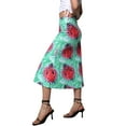 thumbnail image 4 of Franhais Women’s Summer Casual Mid-length Skirt Personality Digital Printed High-waist A-line Skirt, 4 of 9