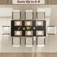 thumbnail image 7 of 71" Large Dining Table for 6 to 8 People, Modern Dinner Table with Unique Wooden Legs, Rectangle Dining Table for Kitchen, Dining Room & Living Room-Table Only, 7 of 7
