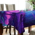 thumbnail image 5 of Yayeee Tablecloths 60" x 108" Rectangle Wrinkle Resistant Party Table Cover, Purple Digital Art, 5 of 8